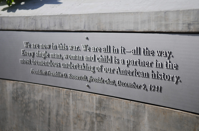 This and other quotes from the remembrance walk around the memorial