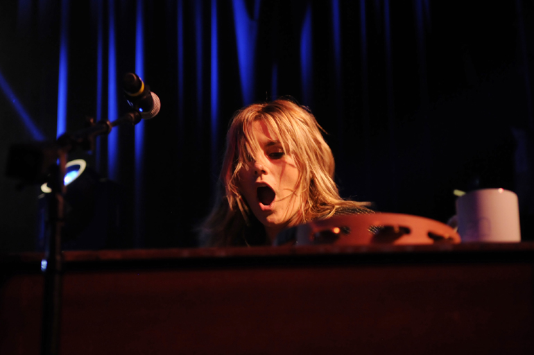We\'ll go roughly in chronological order, but before that, let\'s start with some of the faces of music I found this year. // Grace Potter plays the piano during her concert in the Egyptian Room at Old National Centre (but in my heart, it will always be at the Murat) on Jan. 12, 2013. Face type: Intense rock.
