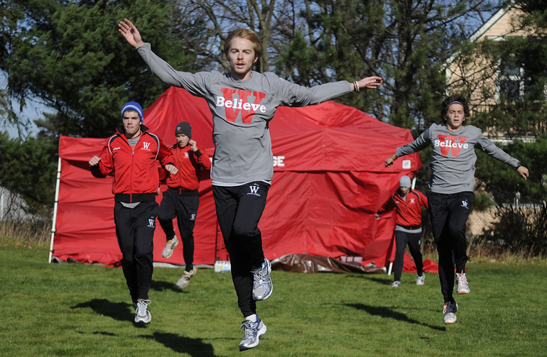 He flies during warmups!