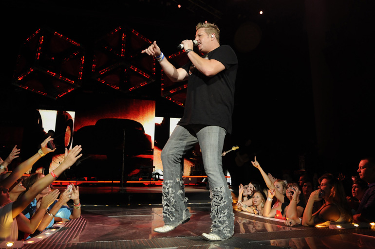 Rascal Flatts vocalist Gary LeVox performs during the trio's performance on Friday, Aug. 31, at Klipsch Music Center in Noblesville.