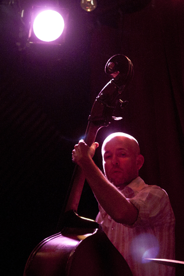 Kerry Brooks plays bass during Amy Ray\'s show at Radio Radio in Fountain Square, Friday, May 2, 2014.